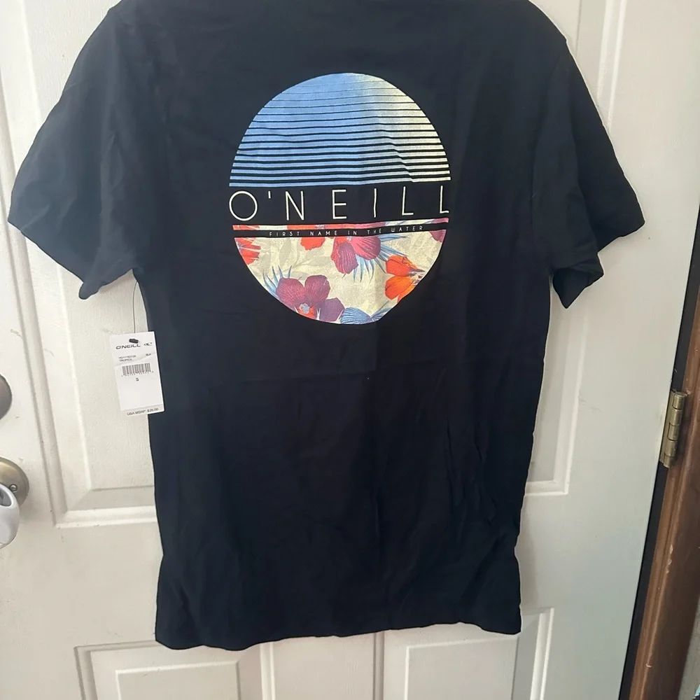 O’Neill MEN’S MODERN FIT TROPICAL GRAPHIC TEE: BLACK: NWT: SZ S - Picture 1 of 5